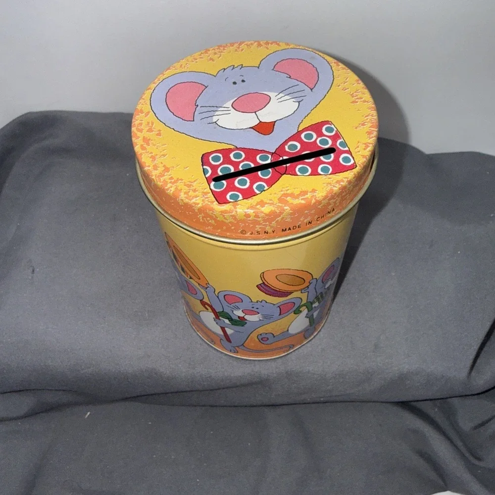 Jsny Tin Coin Bank Dancing Mice